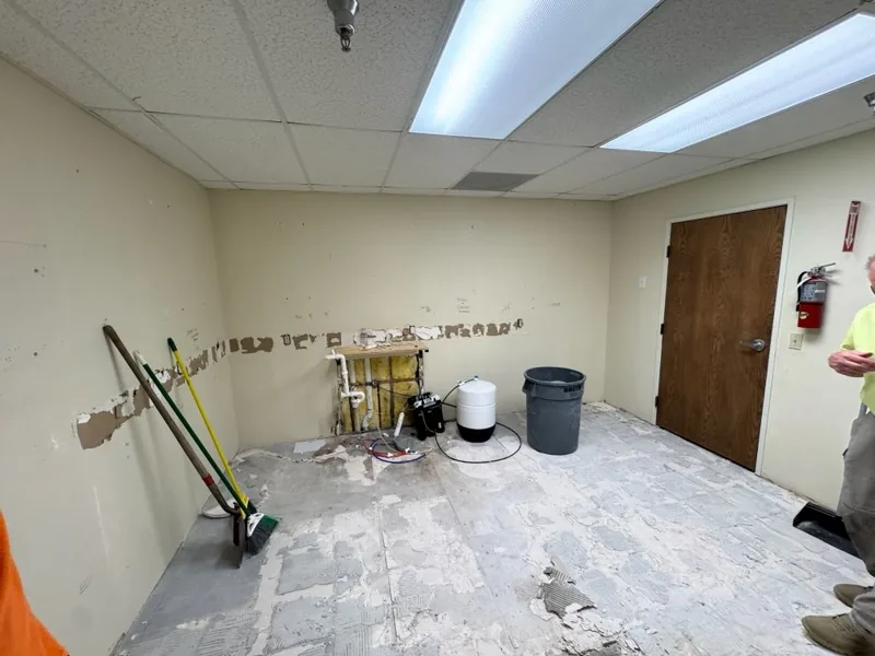Walls stripped for patching - Extreme Maintenance, Bullhead City AZ