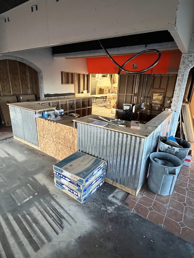 Restaurant counter during the buildout - Extreme Maintenance, Bullhead City AZ